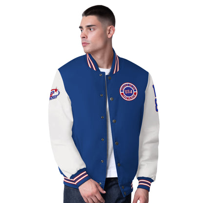 Official Miracle on Ice 45th Anniversary (1980-2025) fully embroidered Varsity Jacket