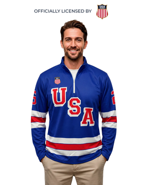 USA Hockey 2026 Replica Lightweight Blue 1/4 Zip Pullover