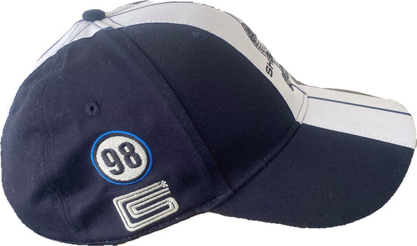 Shelby Cobra official Hat White  Stripes-Navy