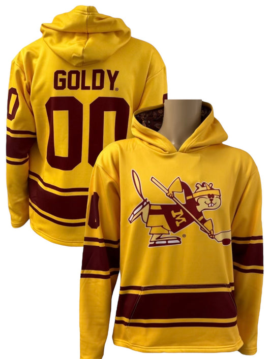 University of Minnesota Golden Gophers Official Hockey Goldy  Jersey Hoodie