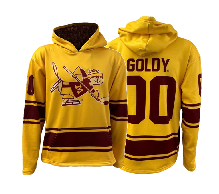 University of Minnesota Golden Gophers Official Hockey Goldy  Jersey Hoodie