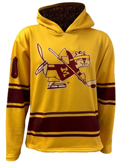 University of Minnesota Golden Gophers Official Hockey Goldy  Jersey Hoodie