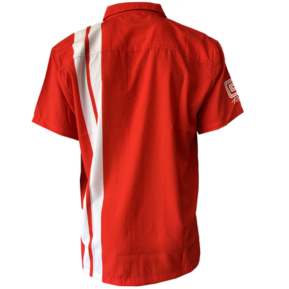 Shelby Cobra Stripe Camp Shirt - Red