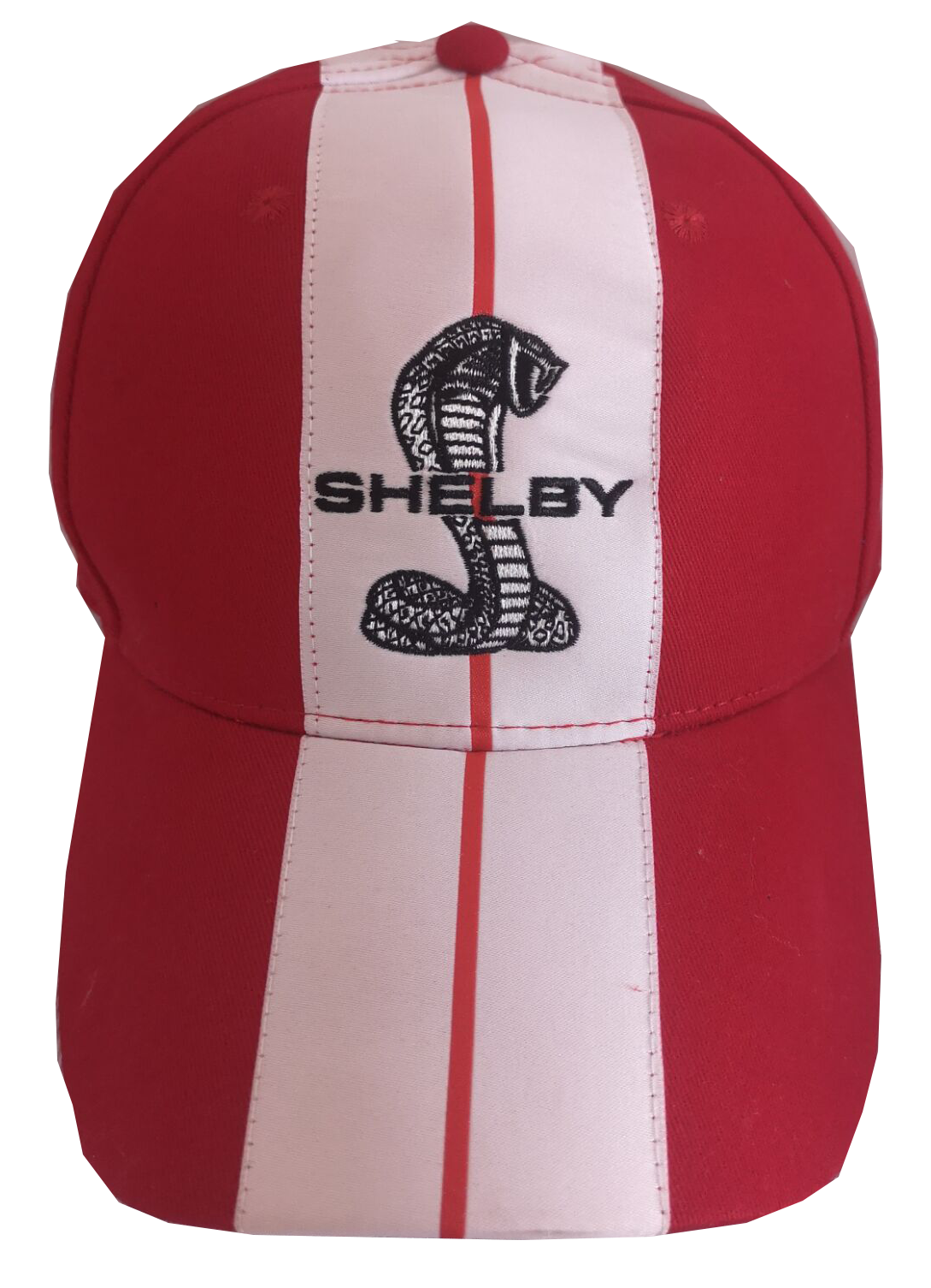 Shelby Cobra Official Red Hat- White stripes