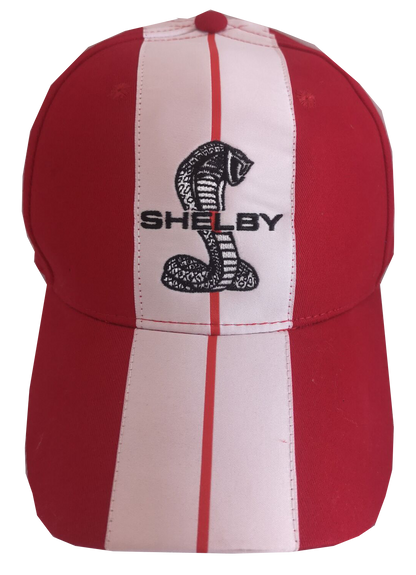 Shelby Cobra Official Red Hat- White stripes