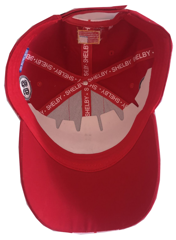 Shelby Cobra Official Red Hat- White stripes