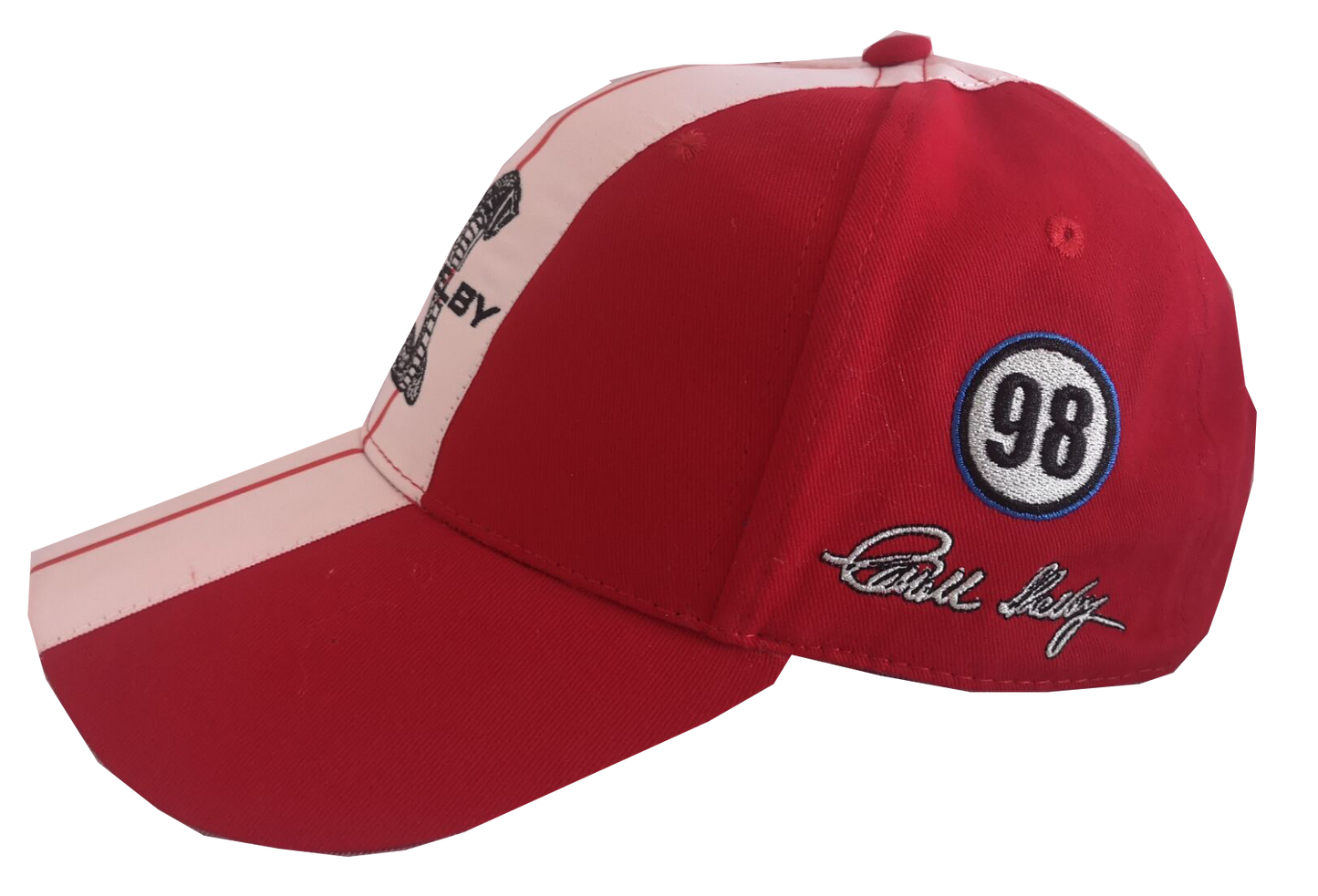 Shelby Cobra Official Red Hat- White stripes