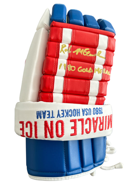 Rob McClanahan Signed Miracle on Ice 1980 Replica Hockey Glove