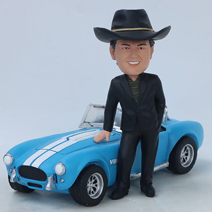 Carroll Shelby Bobblehead with Car - Pre-Order  Now - Shipped By 03/15/2025