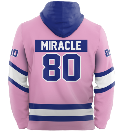 USA Hockey Miracle on Ice 1980 Authentic Hoodie Limited Edition Adult Pink