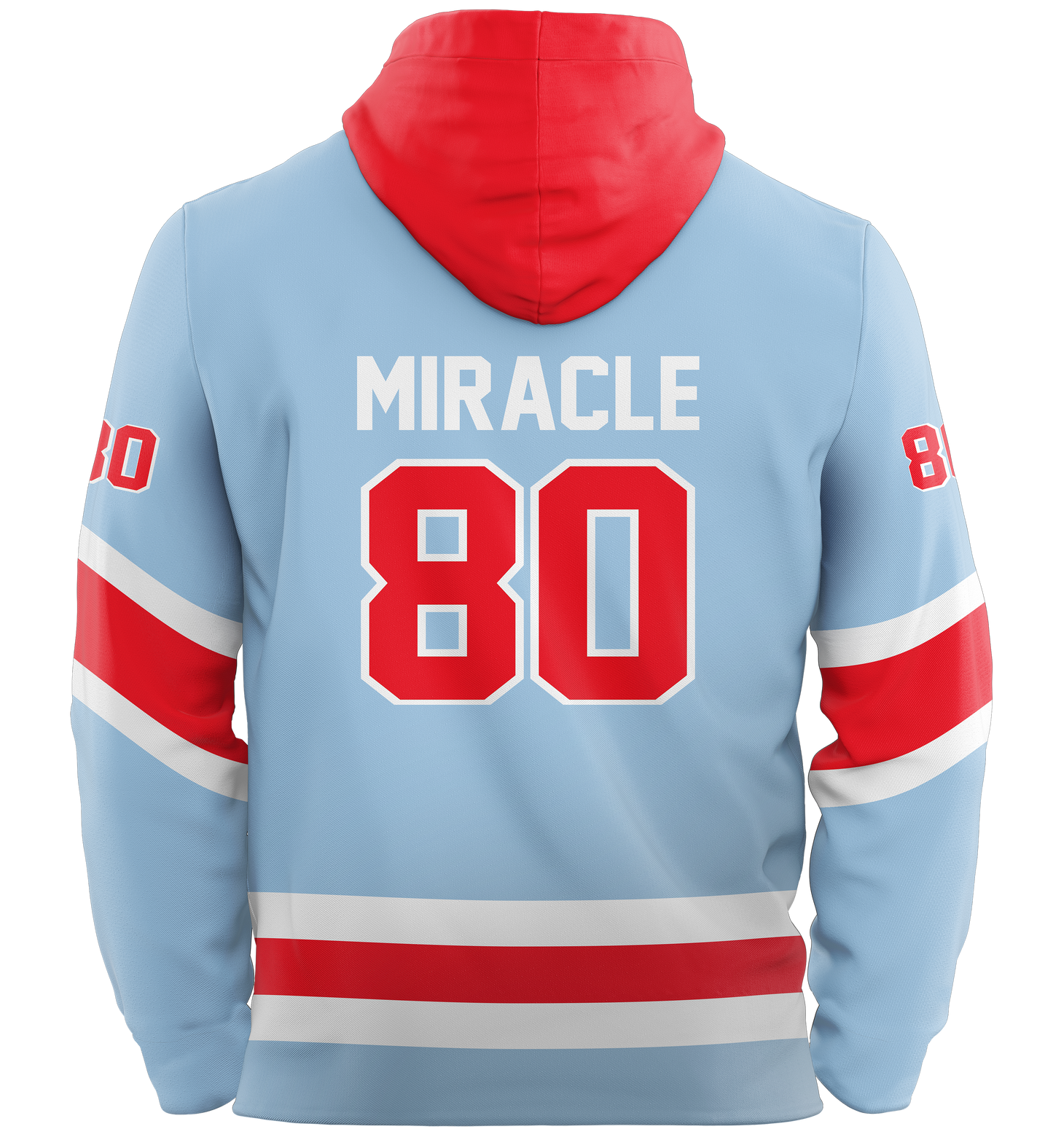 USA Hockey Miracle on Ice 1980 Authentic Hoodie Limited Edition Adult Light Blue