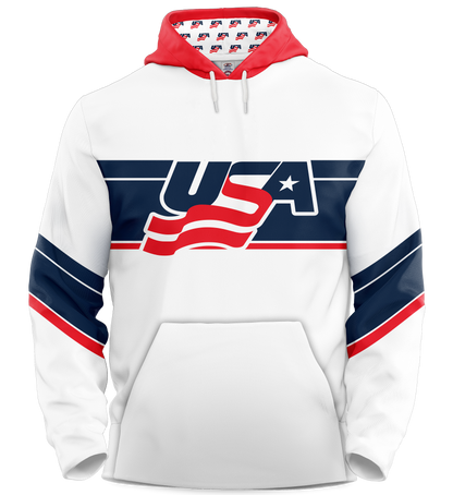 USA Hockey Miracle on Ice 1980 Authentic Hoodie Limited Edition Adult White