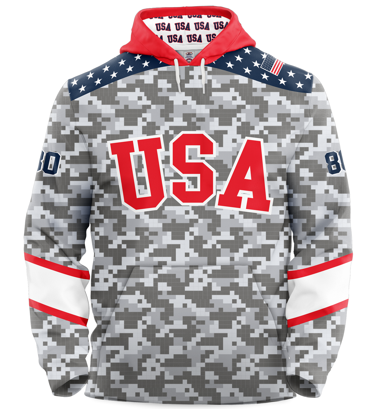 USA Hockey Miracle on Ice 1980 Authentic Hoodie Limited Edition Adult Camo