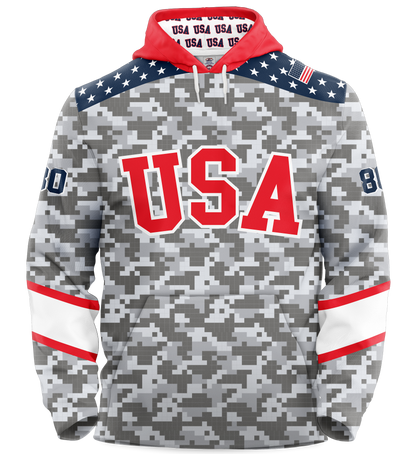 USA Hockey Miracle on Ice 1980 Authentic Hoodie Limited Edition Adult Camo