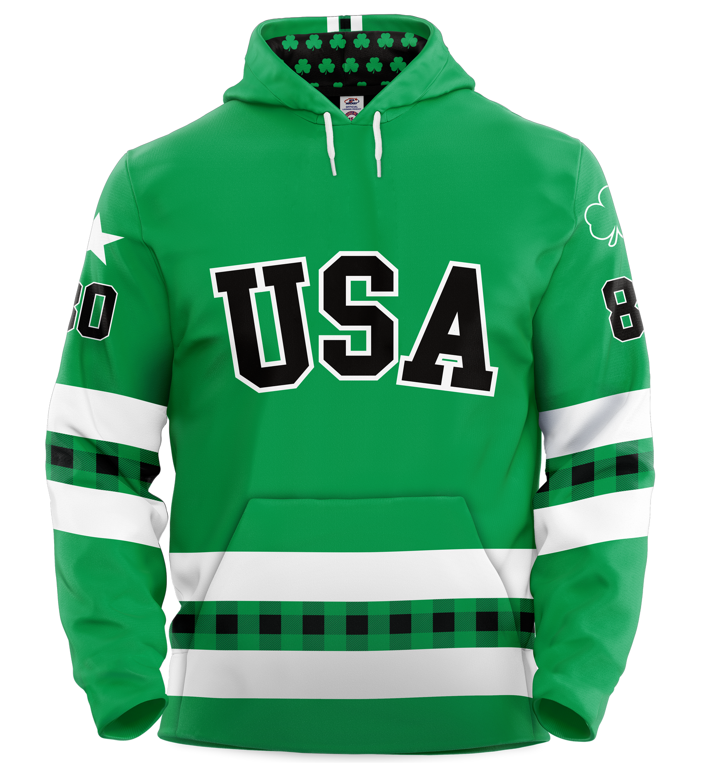 St. Patrick's Day USA Hockey Miracle on Ice Licensed Performance Hoodie L.E. Adult - Ships by March 5th