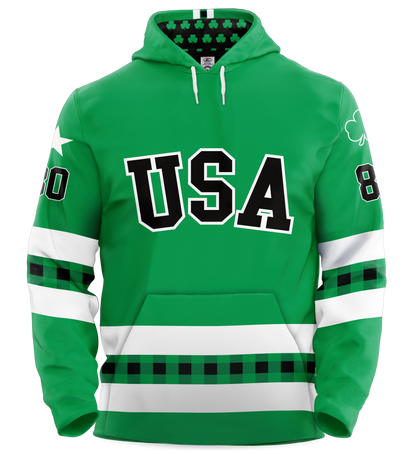 St. Patrick's Day USA Hockey Miracle on Ice Licensed Performance Hoodie L.E. Adult - Ships by March 5th