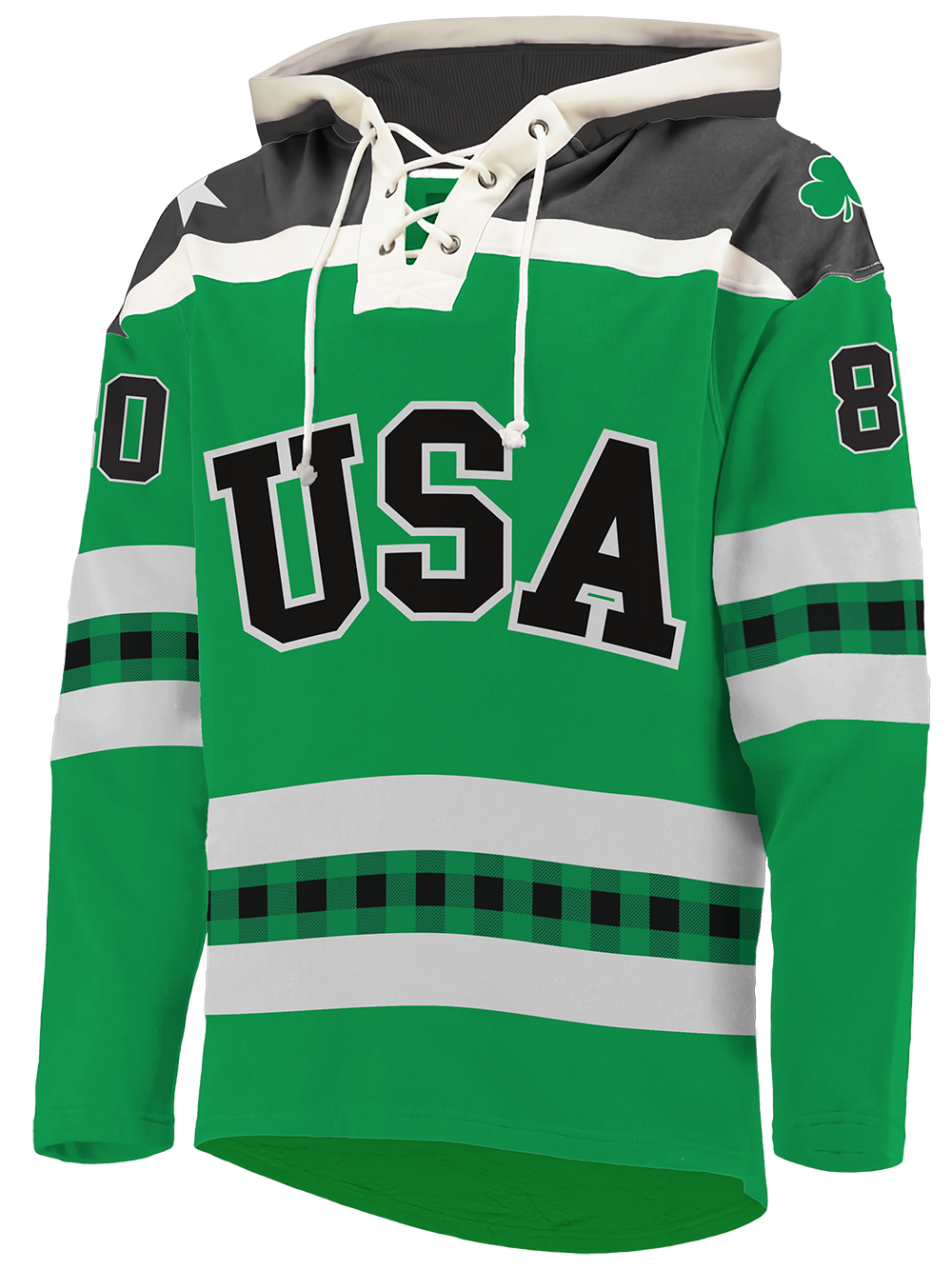 St. Patrick's Day  USA Hockey Miracle on Ice Licensed Lace Hoodie L.E. Adult- Ships by March 5th