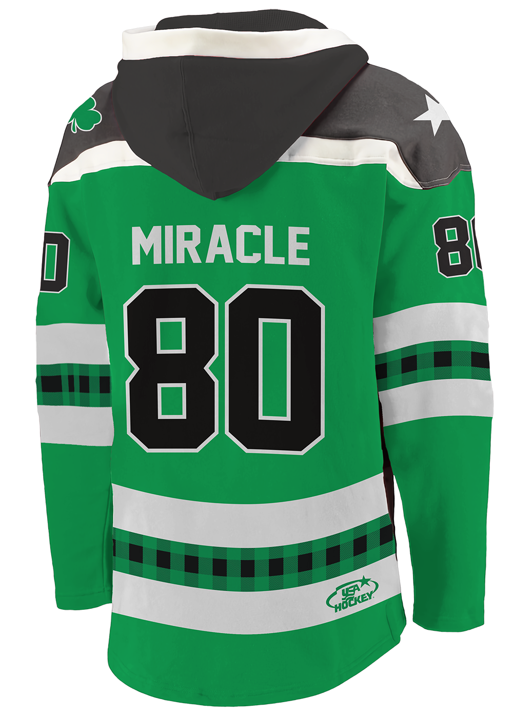 St. Patrick's Day  USA Hockey Miracle on Ice Licensed Lace Hoodie L.E. Adult- Ships by March 5th