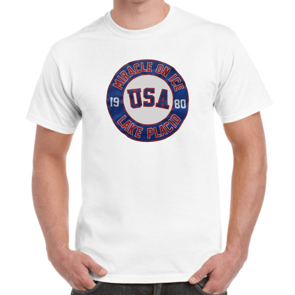 USA Hockey Adult Miracle on Ice Tee White 3XL-White