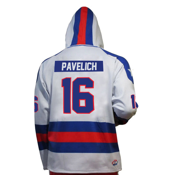 Mark Pavelich USA Hockey Miracle on Ice 1980 Official Hoodie Youth M- White
