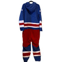 USA Hockey Miracle on Ice 1980 Jersey Authentic Adult Polar Fleece Onesie -Blue 3XL