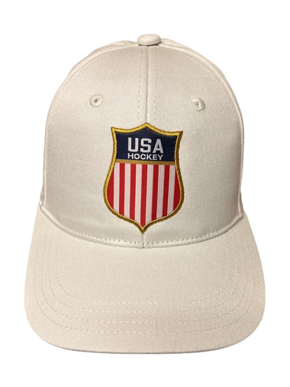 USA Hockey Shield Official Licensed Vintage White Cap
