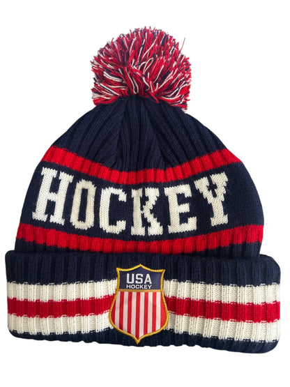USA Hockey Shield  Official Licensed Navy Knit Hat