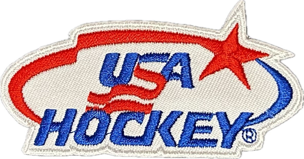 USA Hockey  Logo Embroidery Heat Seal Patch 3”X1.6"