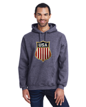 Official USA hockey Sheild Chenille Logo hoodie