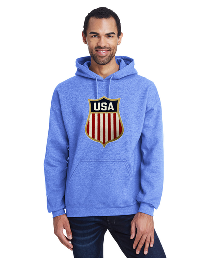 Official USA hockey Sheild Chenille Logo hoodie