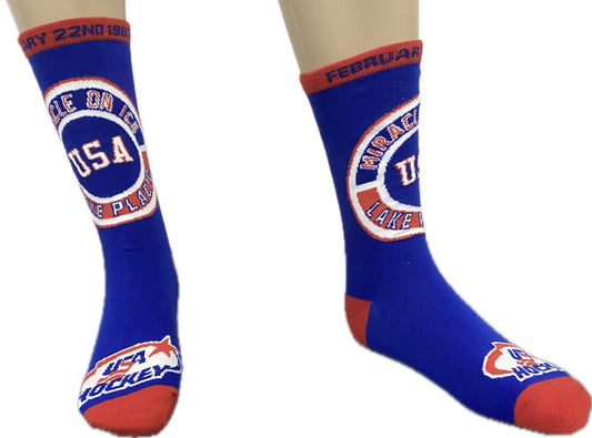 USA Hockey Miracle on Ice 1980 Authentic Crew Sock