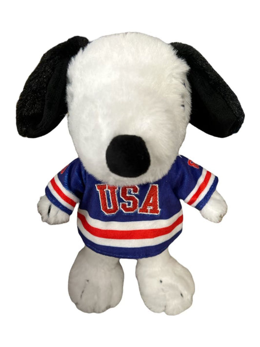 Snoopy Miracle on Ice Blue Jersey 10 Inch Plush