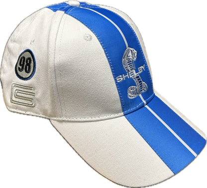 Shelby Cobra official Hat White - Blue Stripes