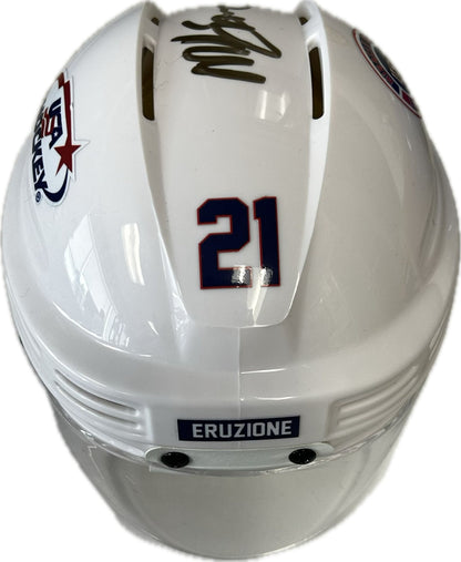 Mike Eruzione USA Hockey Miracle on Ice White Mini Hockey Helmet Hand Signed