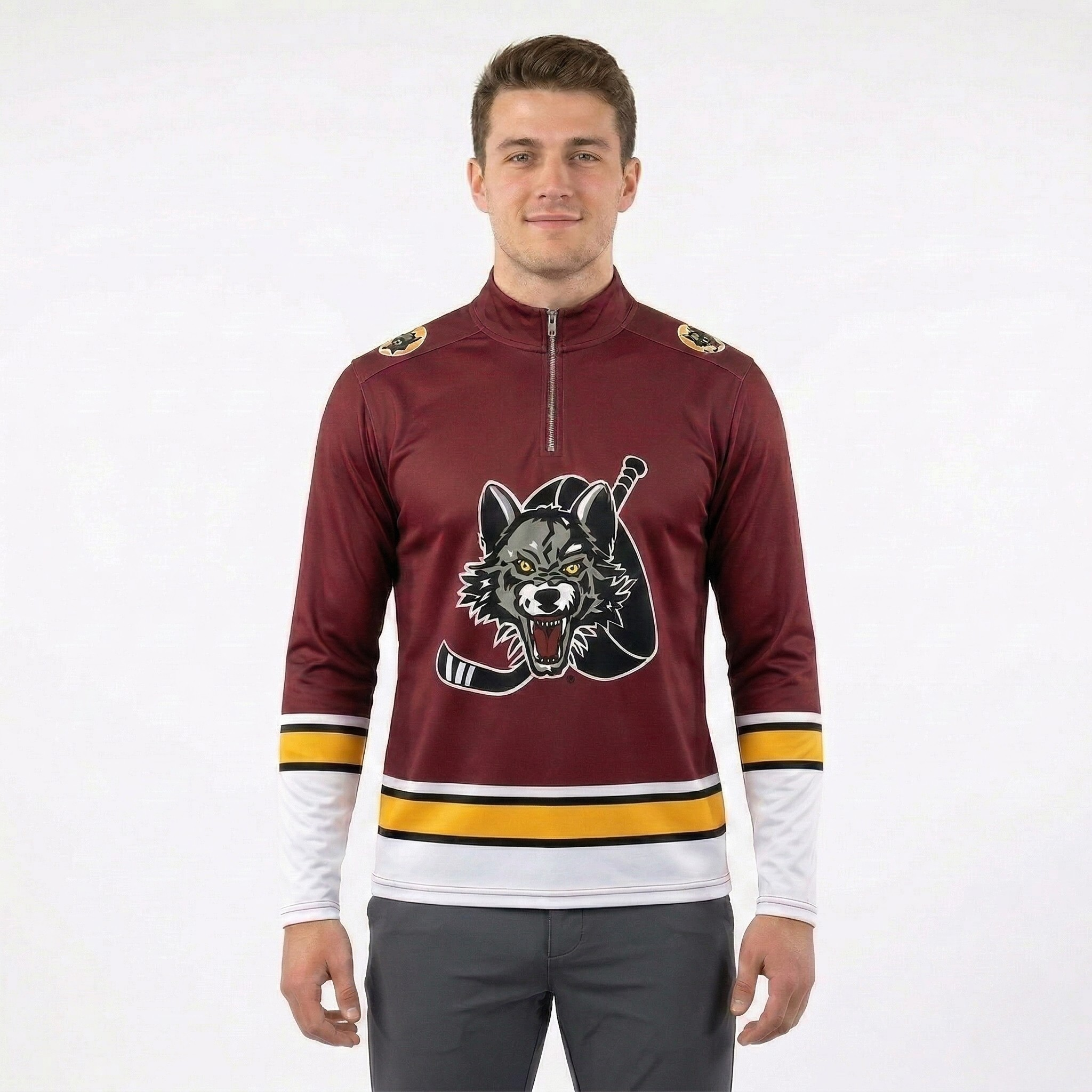 Chicago Wolves AHL Licensed Replica Jersey Performance 1/4 Zip