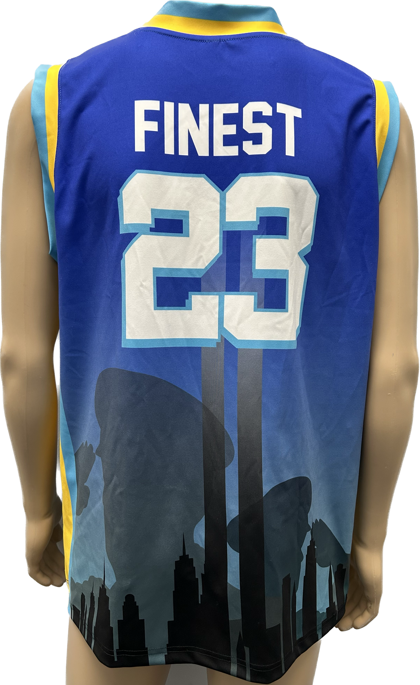 NYPD 23 Official 9/11 Memorial Basketball Jersey To Commemorate The 23 Lives Lost