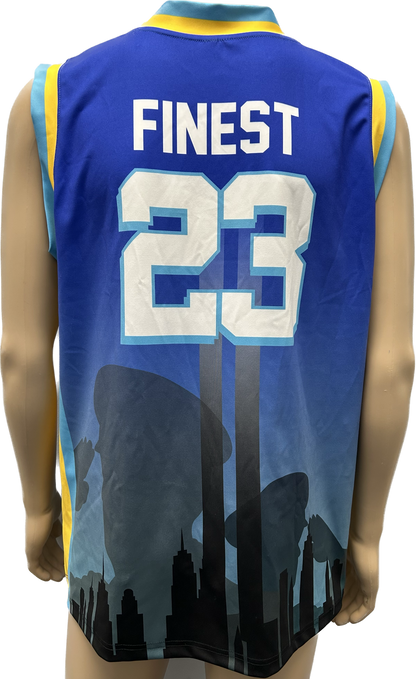 NYPD 23 Official 9/11 Memorial Basketball Jersey To Commemorate The 23 Lives Lost