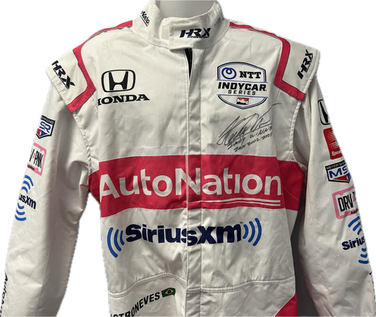 Helio Castroneves Replica Driver Suit Indy 500 2021 Hand Signed by Helio