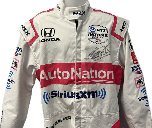 Helio Castroneves Replica Driver Suit Indy 500 2021 Hand Signed by Helio