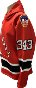 FDNY 343 Official 9/11 Memorial Hockey Hoodie to Commemorate The 343 Lives Lost - SHIP BY 12/1
