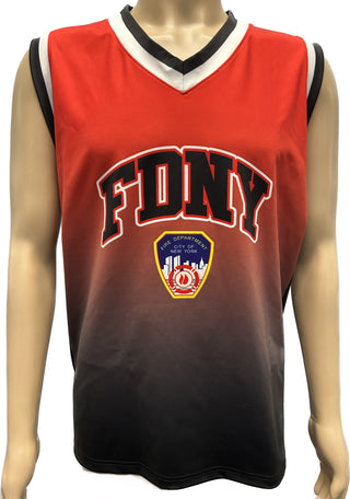 FDNY 343 Official 9/11 Memorial Basketball Jersey  to Commemorate The 343 Lives Lost