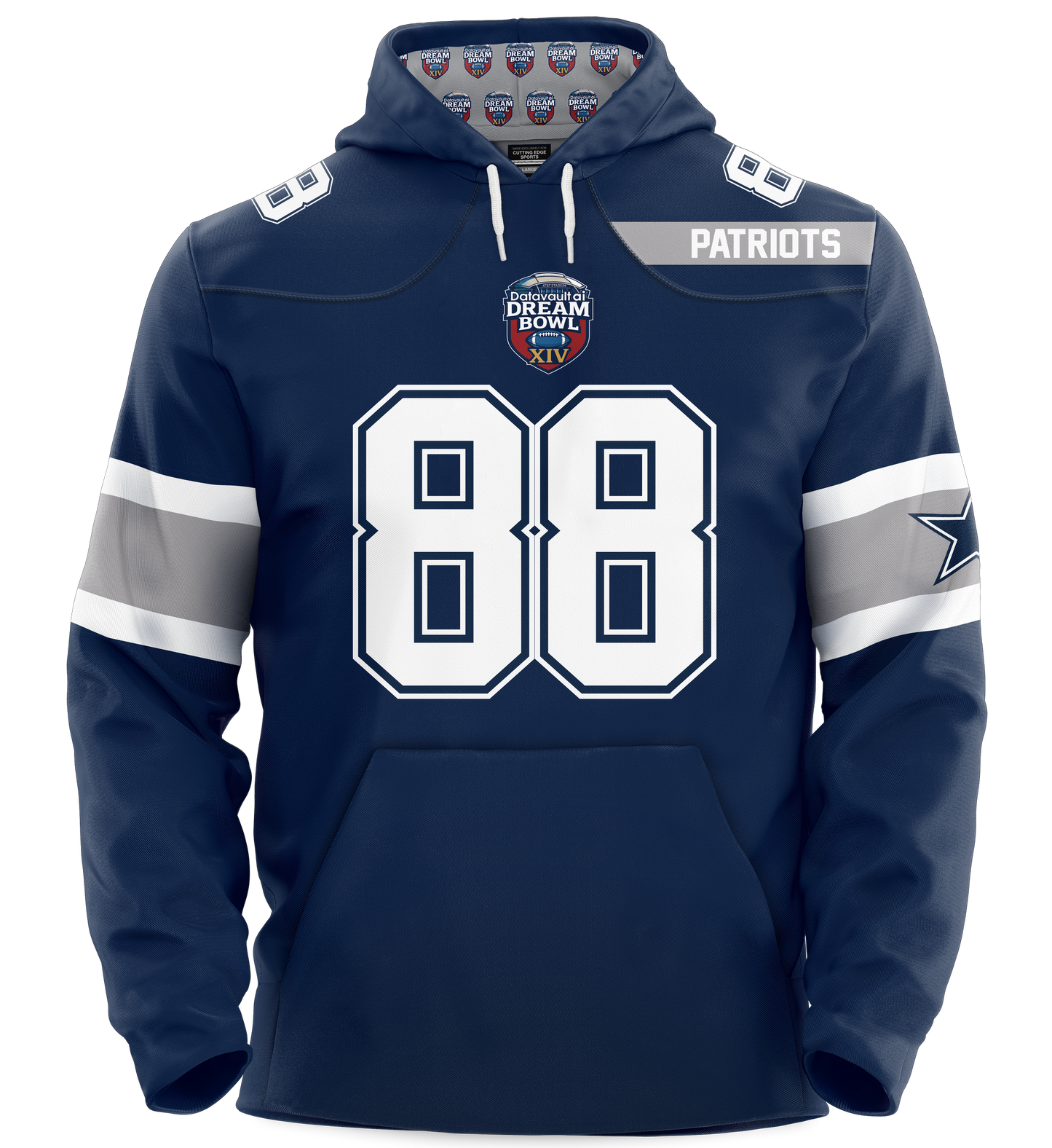 Dream Bowl Patriots Performance Lightweight Hoodie - Personalized - Order by 12/20 and receive 1/8