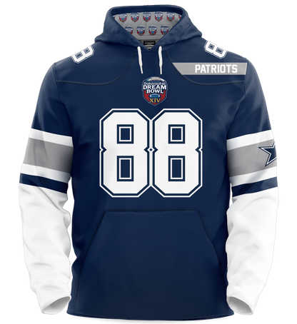Dream Bowl Patriots Performance Heavyweight Jersey Hoodie - Personalize - Order by 12/20 and receive 1/8