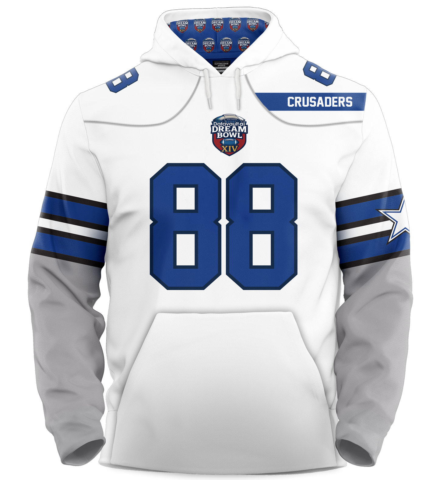 Dream Bowl Crusaders Performance Heavyweight Jersey Hoodie - Personalized - Order by 12/20 and receive 1/8
