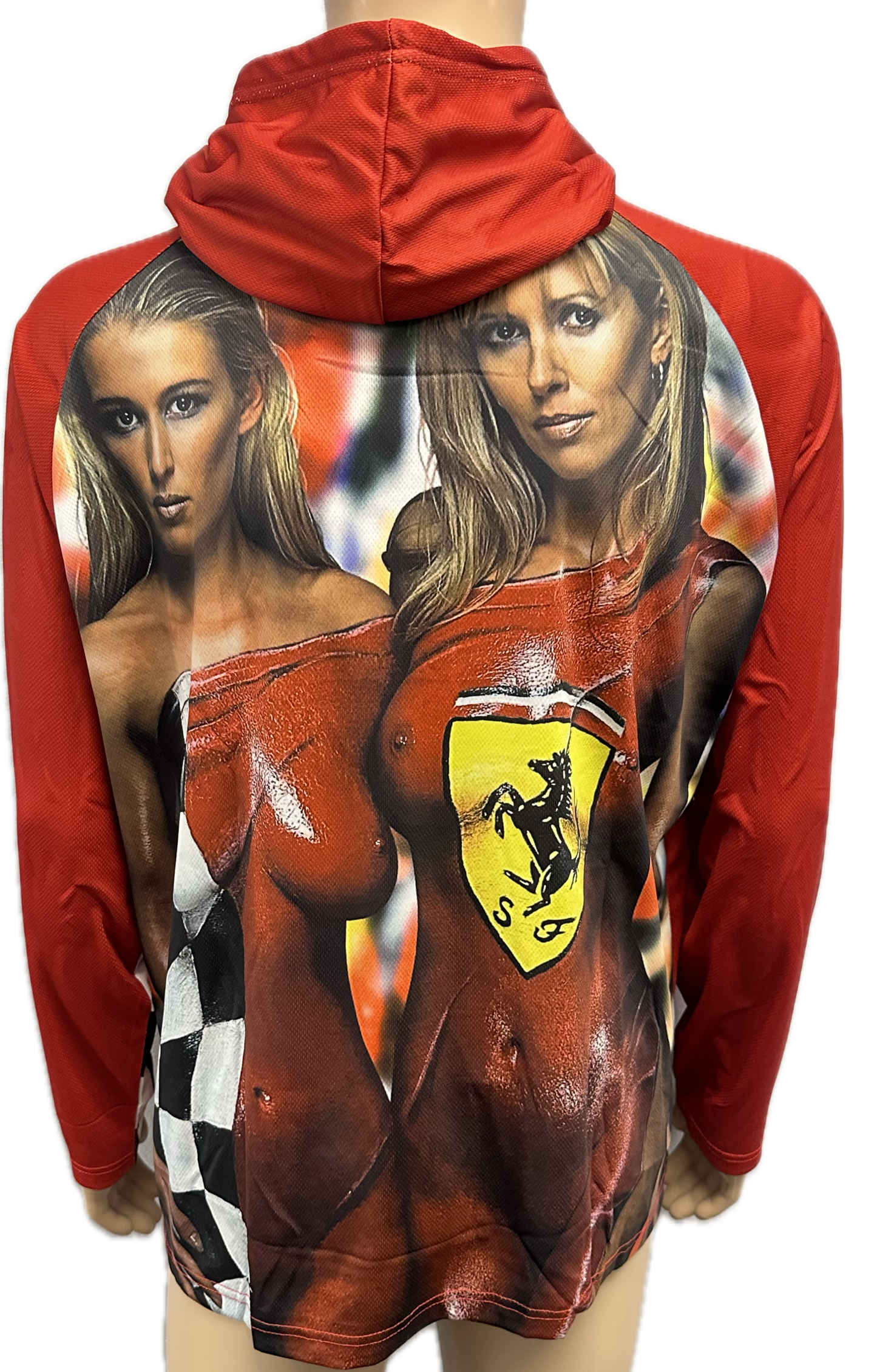 Ferrari Formula 1 Body Art Pit Babes -Race Flag Lightweight Hoodie