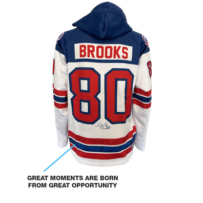 Herb Brooks 1960-1980 Great Moments Hoodie- White