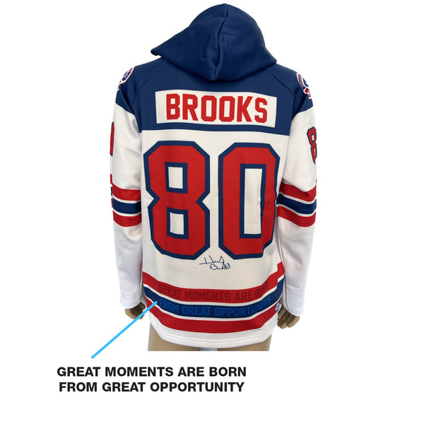 Herb Brooks 1960-1980 Great Moments Hoodie- White