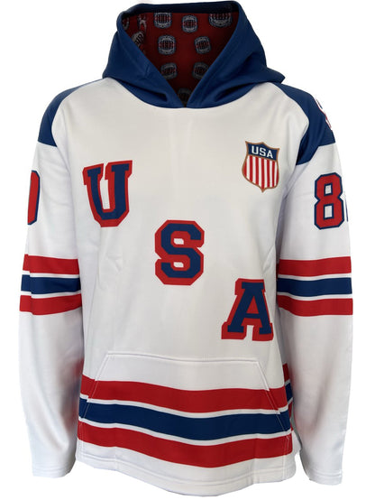 Herb Brooks 1960-1980 Great Moments Hoodie- White