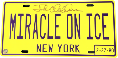 Jack O'Callahan USA Hockey Miracle on Ice 1980  New York State License Metal Plate SIGNED