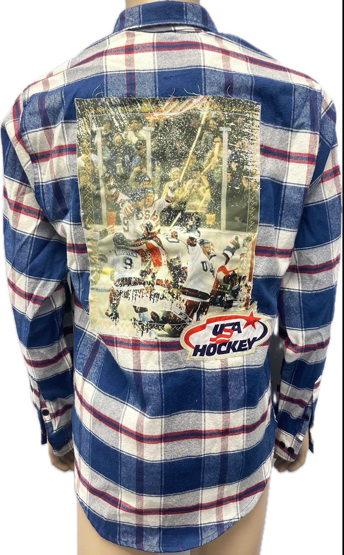 Miracle on Ice USA Hockey 1980 Team Celebration Flannel Shirt